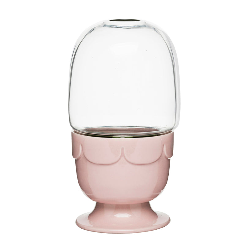 Vaso con cupola PINK GRES/VETRO CM 11X22,5 CM 11X22,5 – Schönhuber