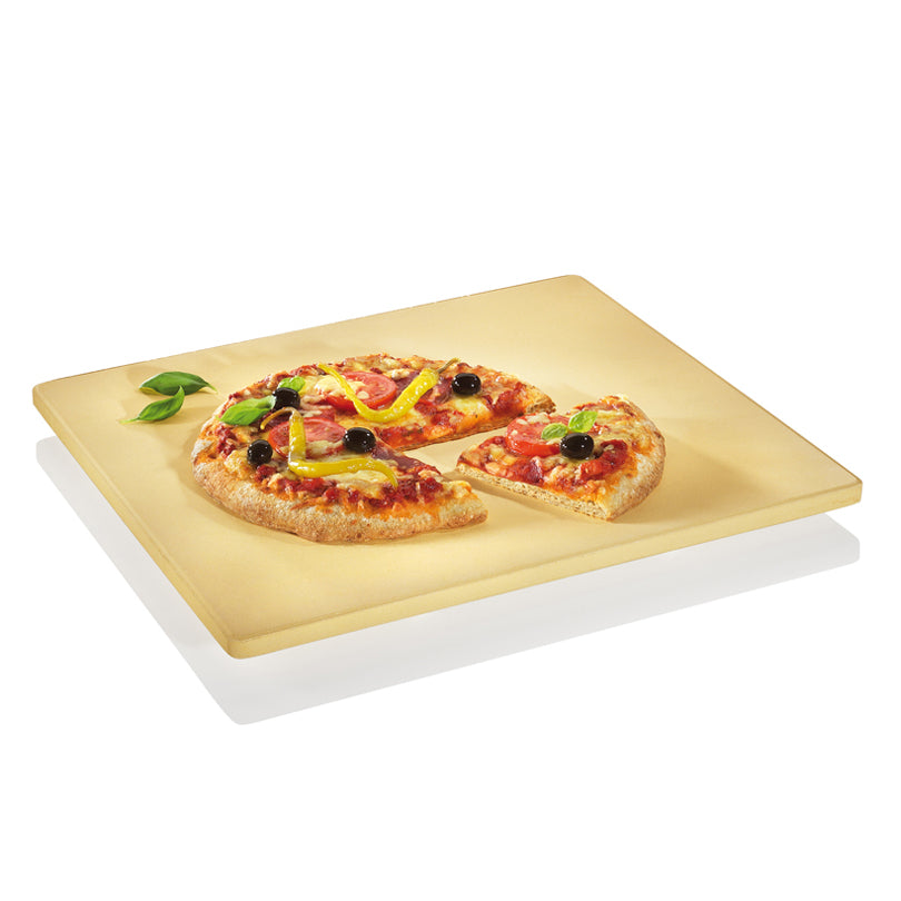 Pietra per pizza rettangolare con piedini cm 40x35,5x2,5 – Schönhuber