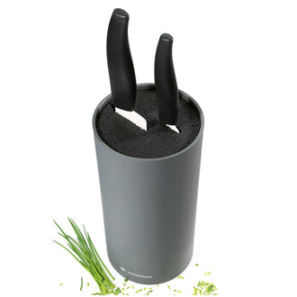 Ceppo coltelli tondo con inserto setole estraibile cm Ø11x22,5
