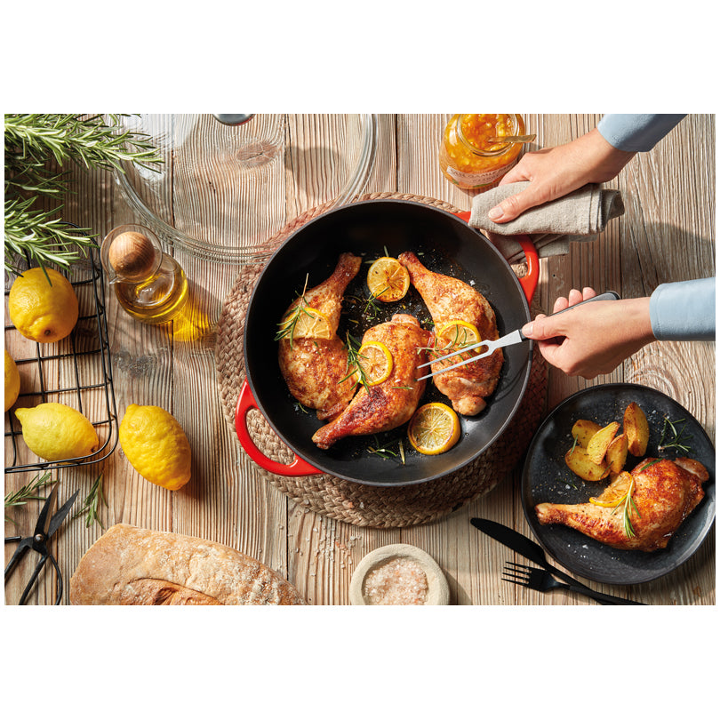 Padella alta con coperchio bombato in vetro "Provence" l 2,5/cm Ø24x6,5