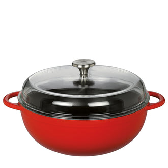 Padella alta con coperchio bombato in vetro "Provence" l 5/cm Ø28x10,5