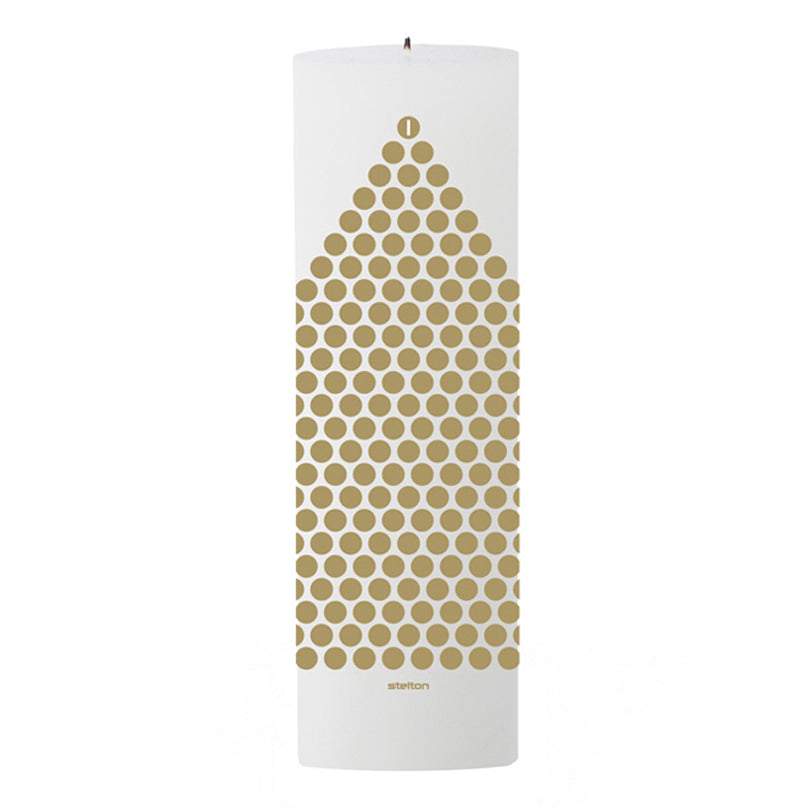 Candela con calendario dell'avvento 2016 cm 6x19,5