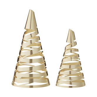 Confezione 2 alberi di Natale "Tangle" M + L cm Ø6,1x11/Ø8,2x15