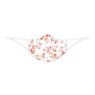 Mascherina "Smiley - Blossom White" cm 25x13,5