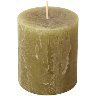 Candela cilindrica olive cm Ø7x8