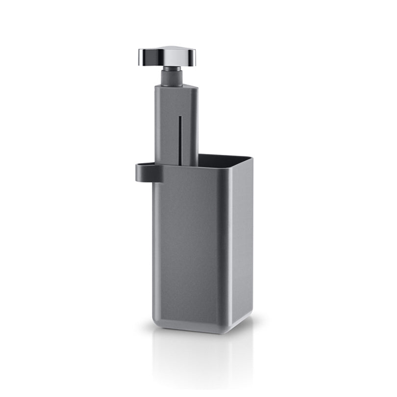 PORTAUTENSILI C.DISP.SAPONE GRIGIO CM 8,5X8,5X17/ML 150 CM 8,5X8,5X17/ML 150
