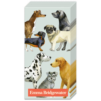 Fazzoletto Dogs light blue cm 21x21
